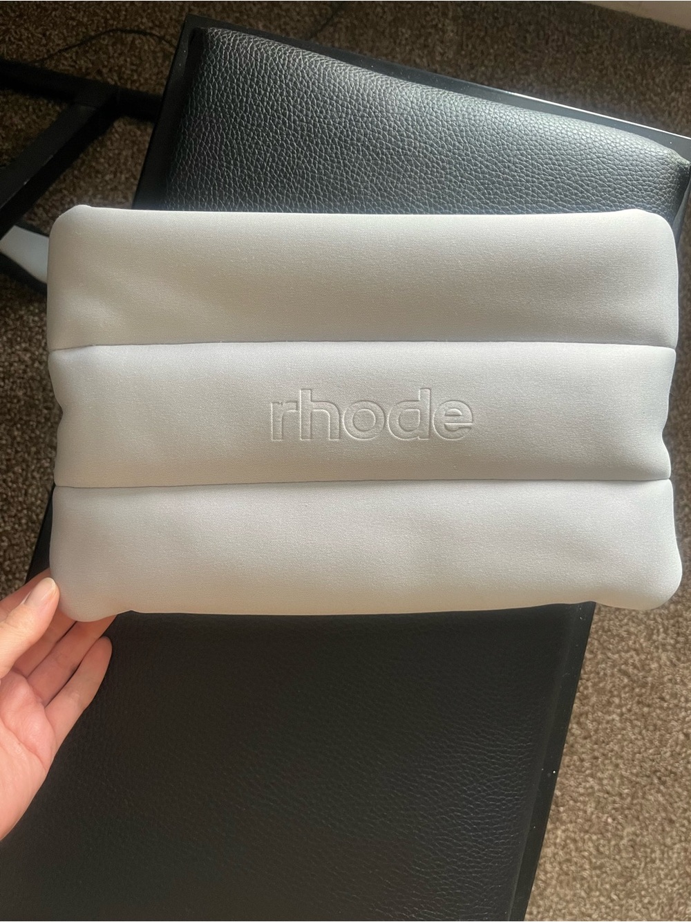 RHODE Padded Clutch in Light Gray